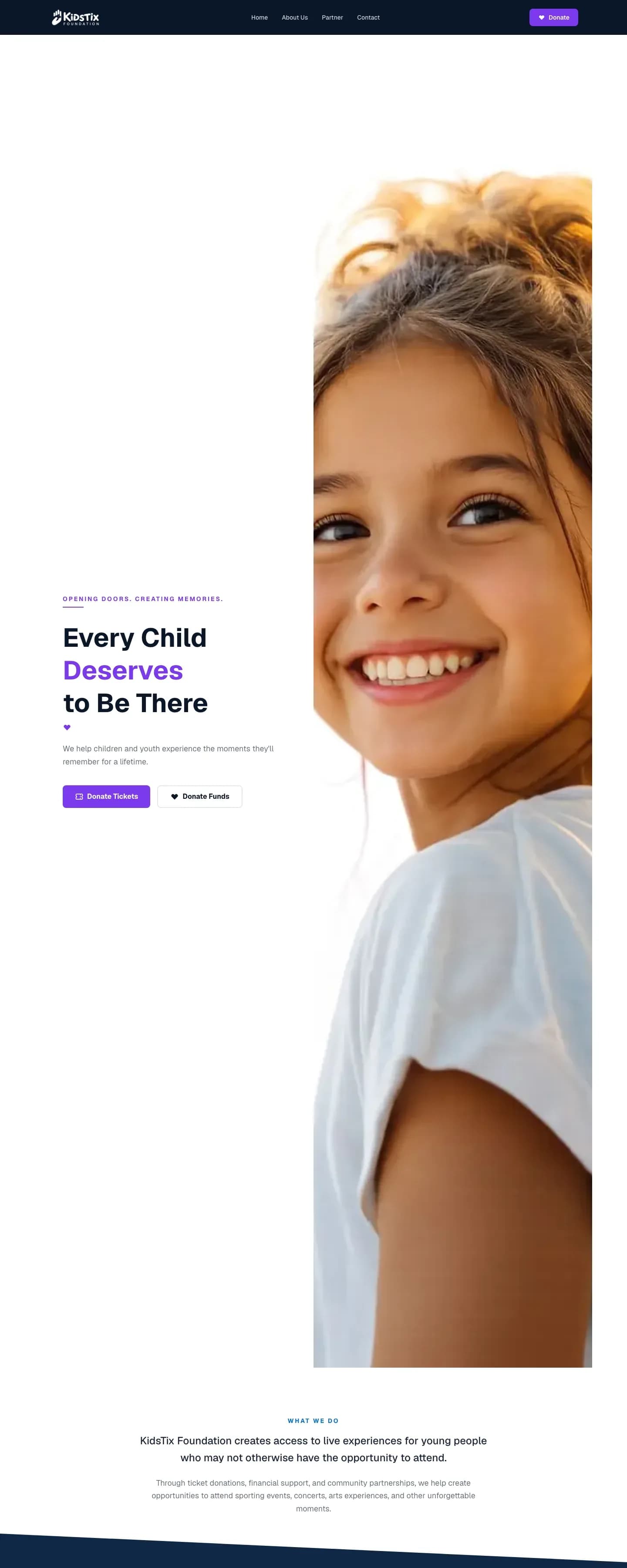 KidsTix — A Ticket-Donation Platform for a Children's Charity — image 3