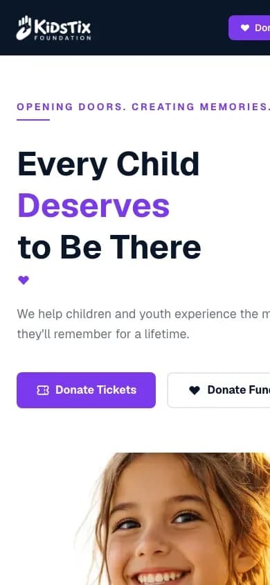 KidsTix — A Ticket-Donation Platform for a Children's Charity — image 4