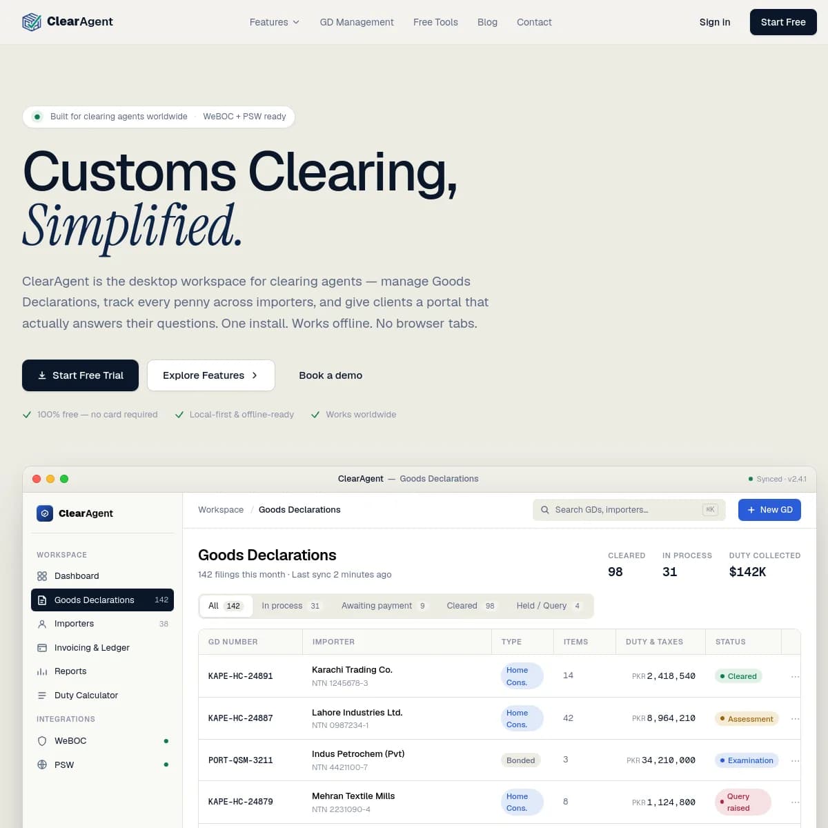 ClearAgent preview